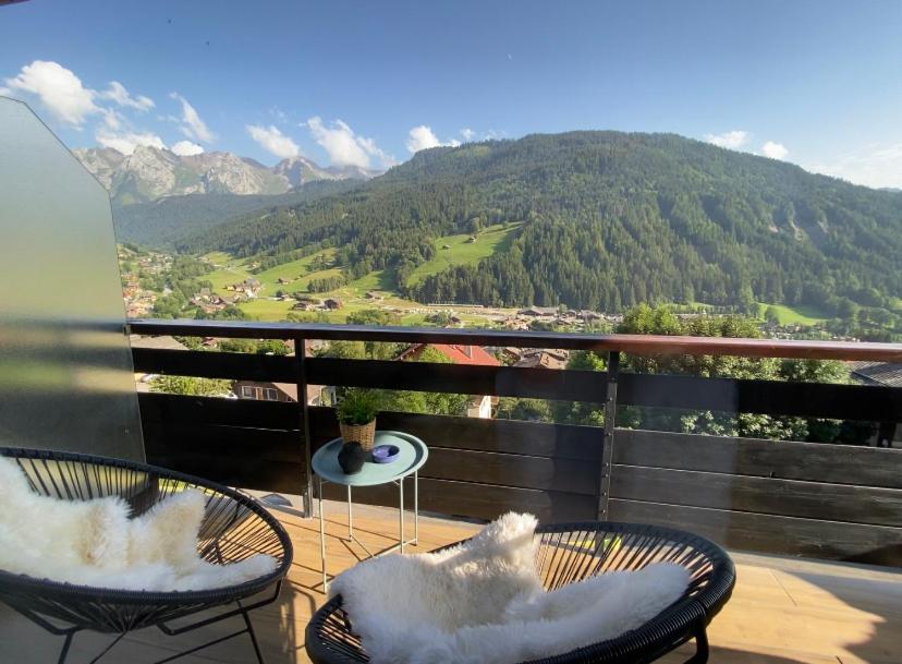 Bel Appartement Avec Vue Exceptionnelle Le Grand-Bornand Exterior foto
